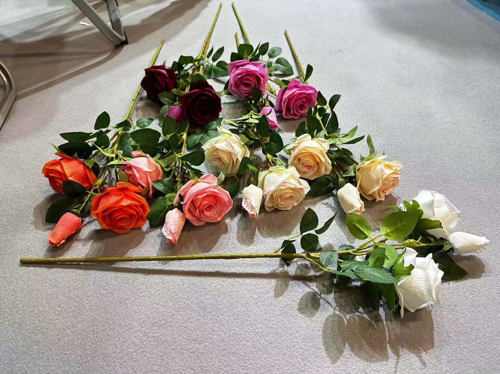 ZG-28 3heads real touch roses