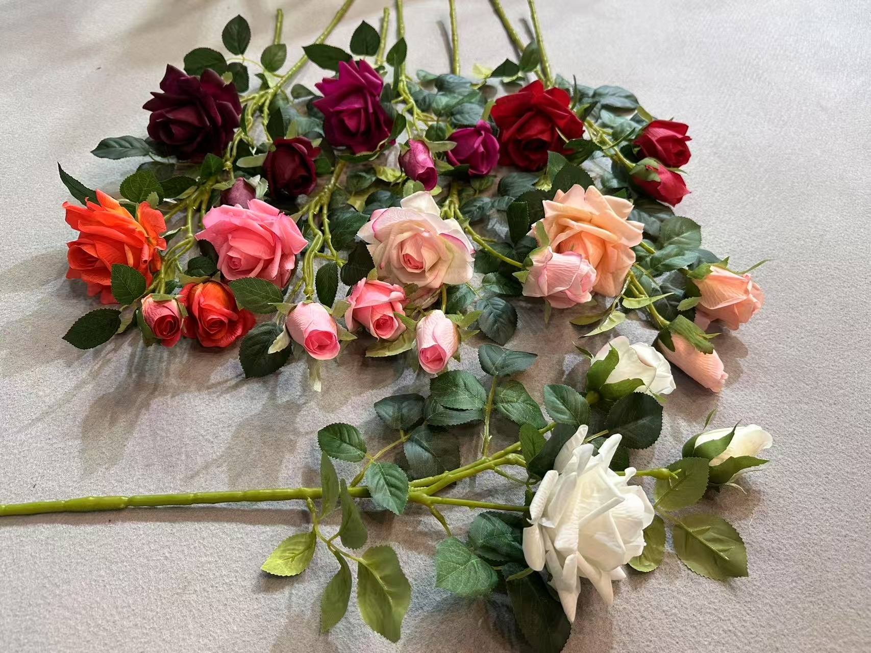 ZG-16 3heads real touch roses