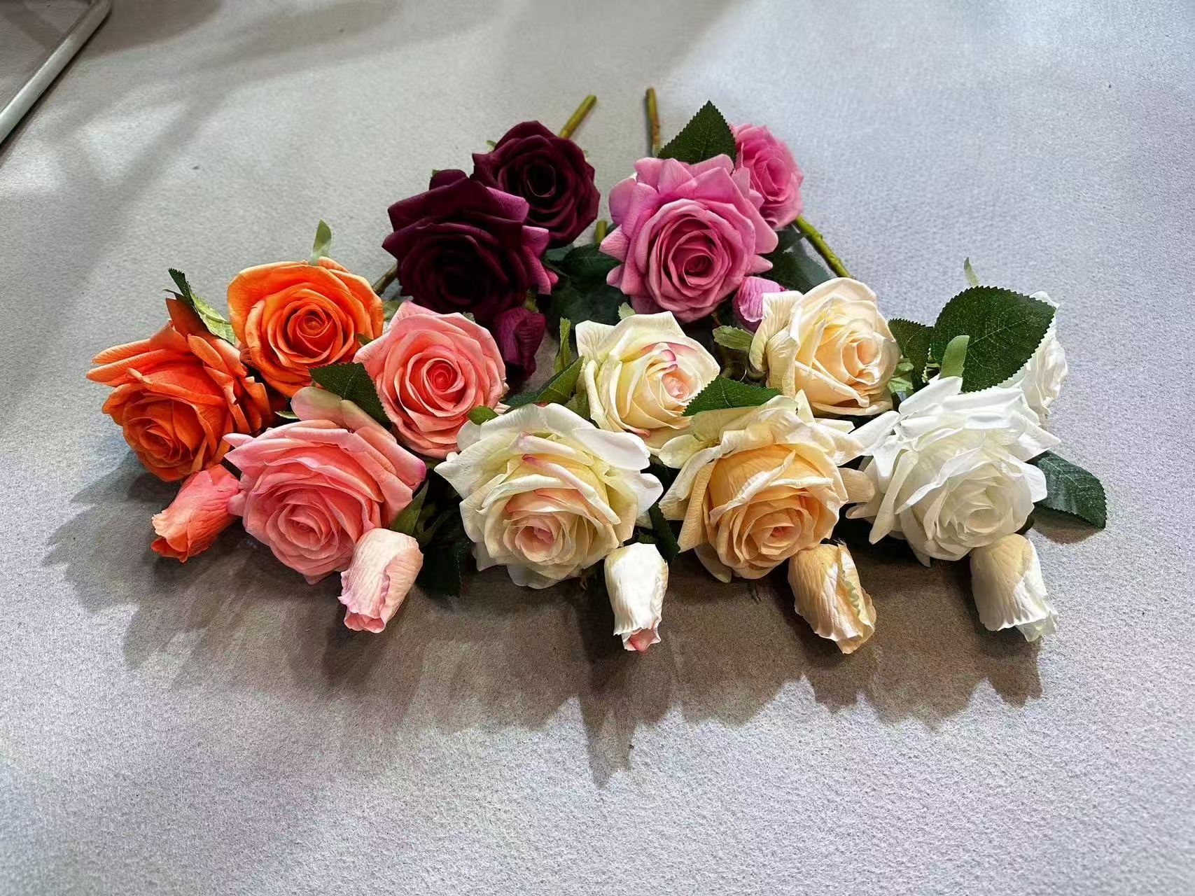 ZG-21 3heads real touch roses