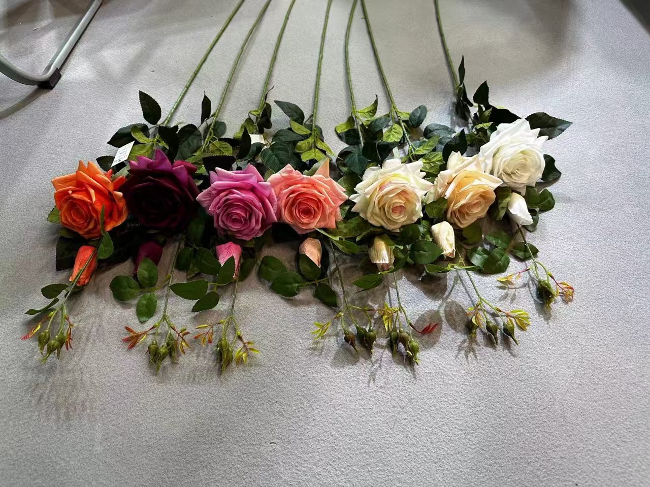 ZG-22 2heads real touch roses