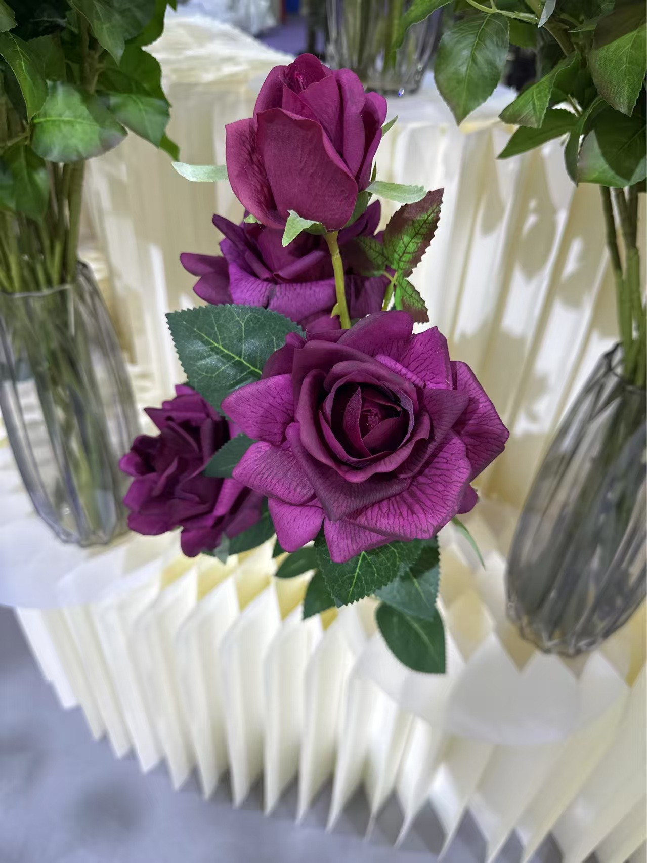 ZG-14  4heads real touch roses