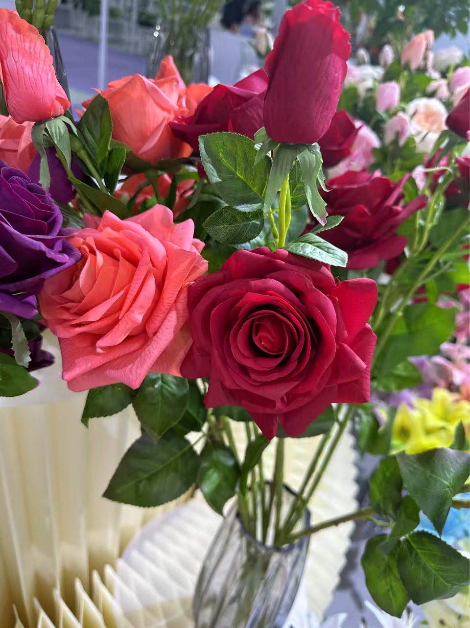 ZG-15 3heads real touch roses