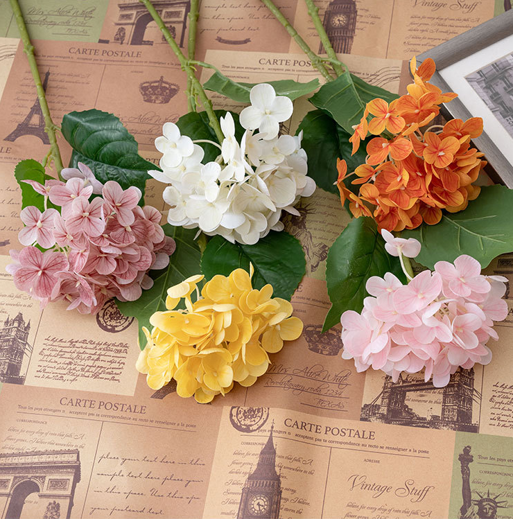 DYH-07  40cm  3D printing latex real touch hydrangea