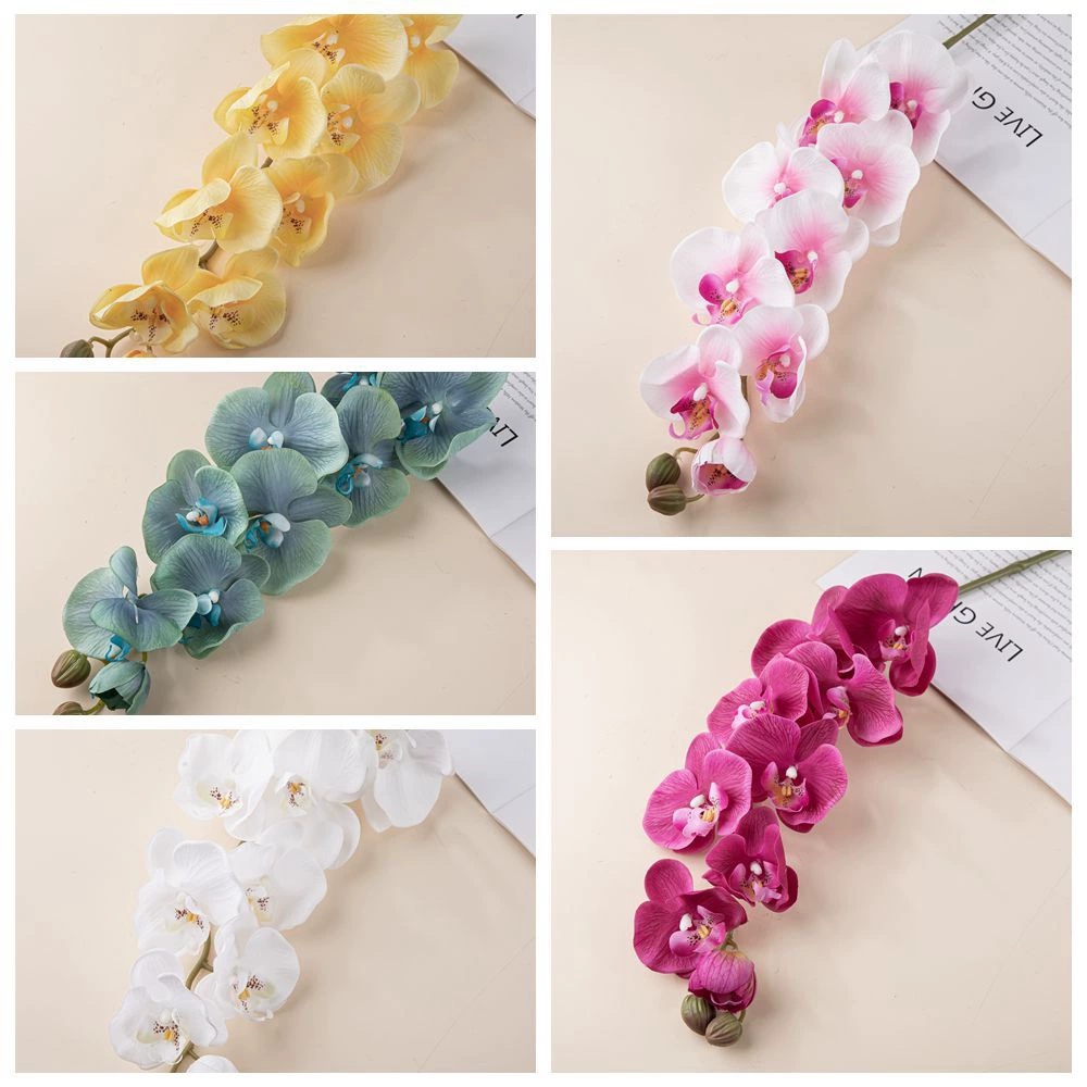 DYP-02 96cm 8heads latex real touch Phalaenopsis Orchid