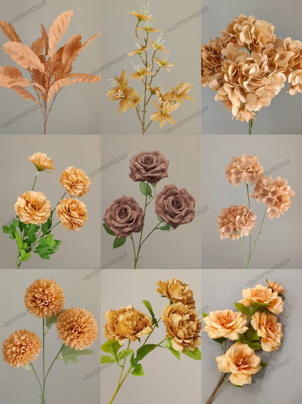 YMR-10  Brown series Artificial flower for decoration