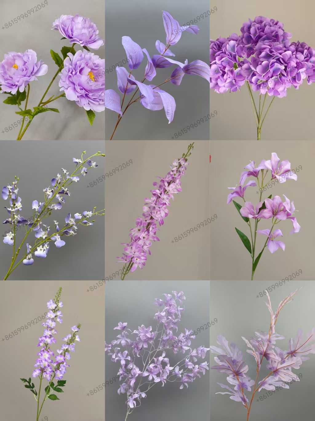 YMR-09  Purple series Artificial flower for decoration