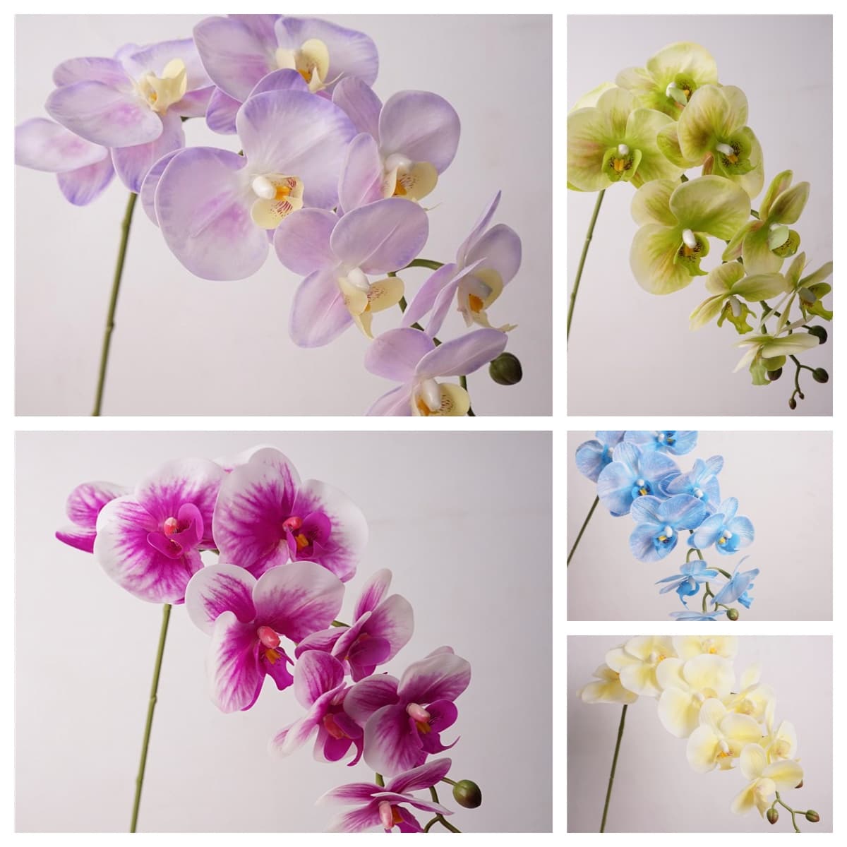 QM-04 100cm 9heads soft glue Phalaenopsis Orchid
