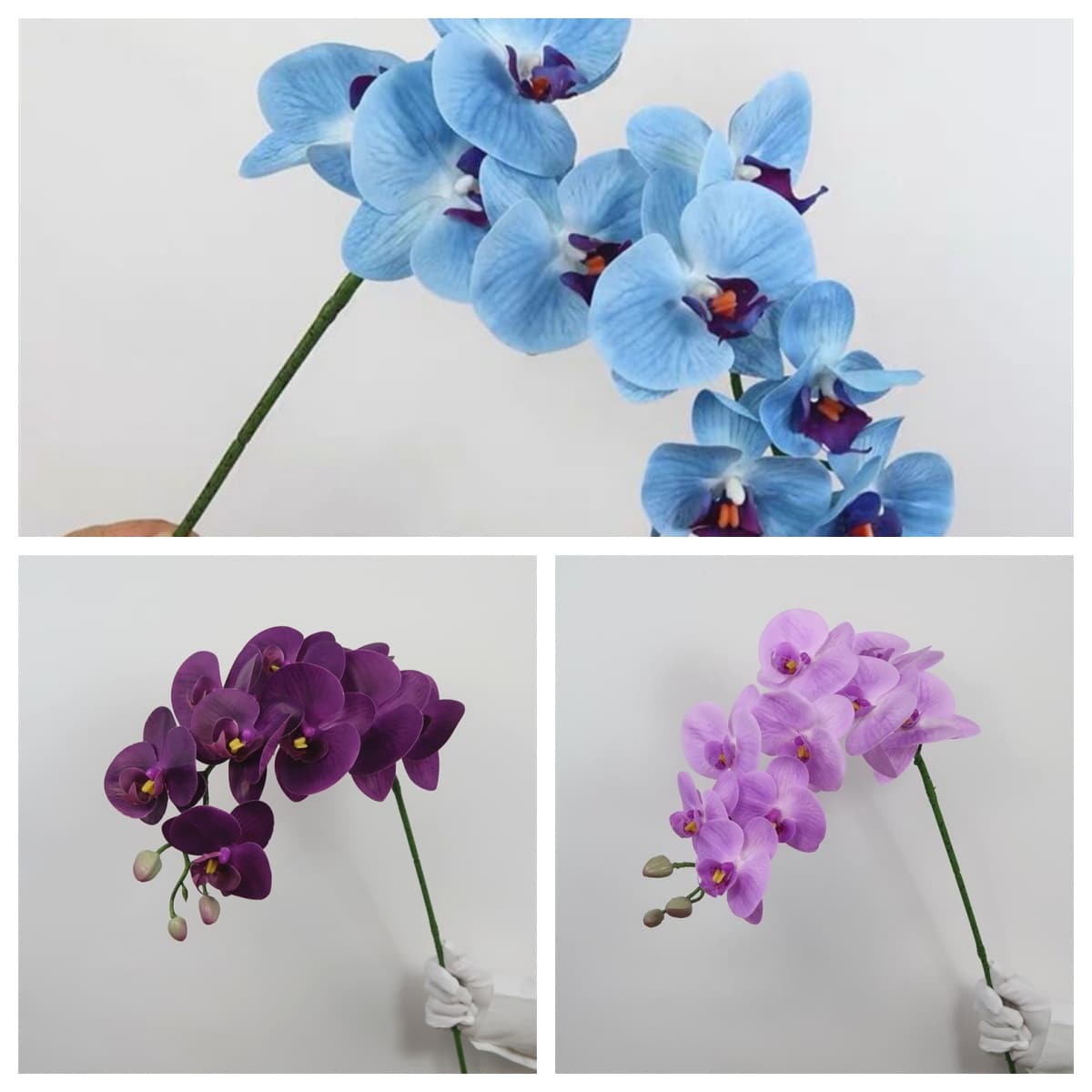 QM-07 98cm 9heads 3D printing latex real touch Phalaenopsis Orchid