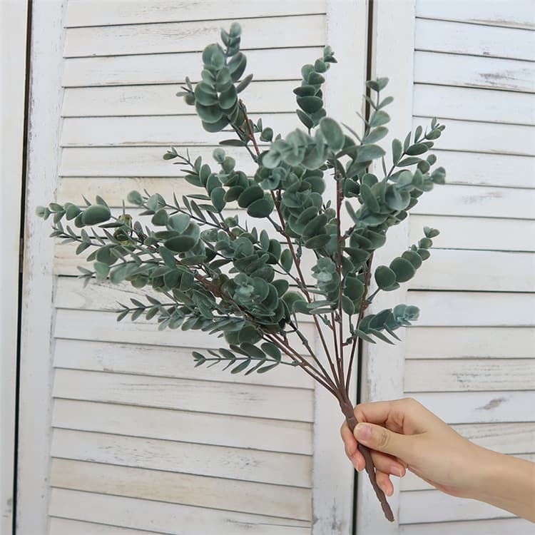 QMG-07 45cm Soft plastic Eucalyptus Money Leaf 