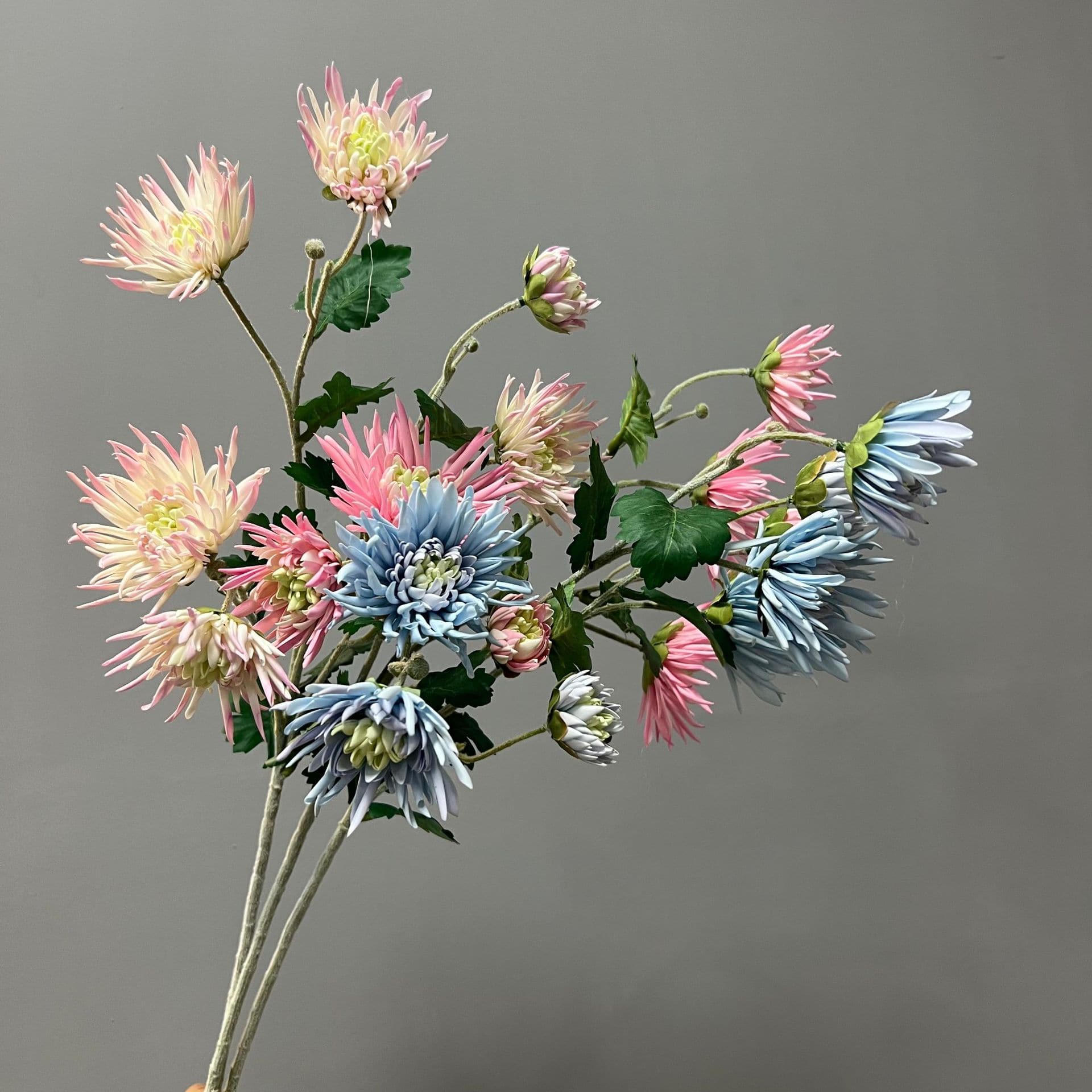 HA-03 87cm Artificial Chrysanthemum Flowers Golden Silk Chrysanthemum 7 Heads Crab Claw Chrysanthemum