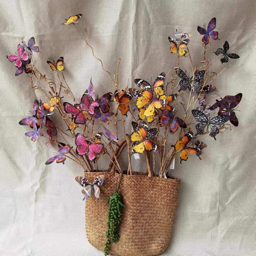 HA-07  Wholesale Artificial Flowers 3D Artificial Butterfly for Wedding Decor
