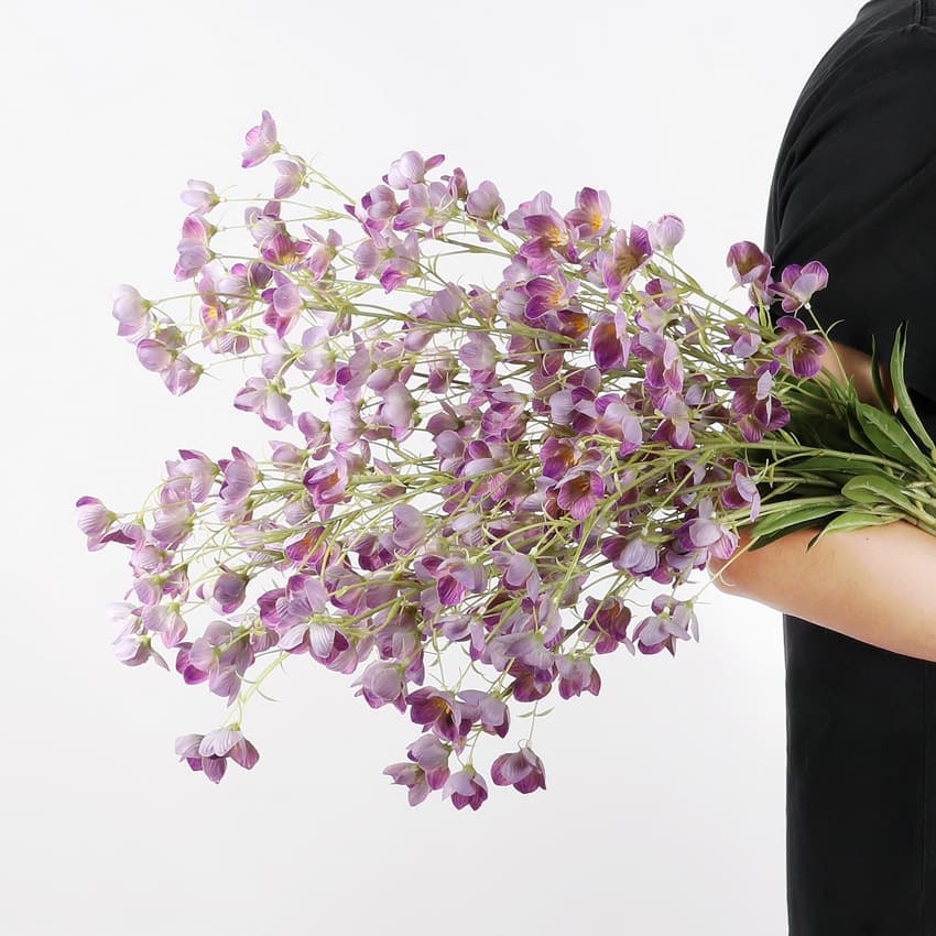 HA-31 3D printing latex 95cm Popular Natural Touch High Quality Faux Flower Silk Artificial Flower Lily of the Valley for Stage Wedding Backdrop