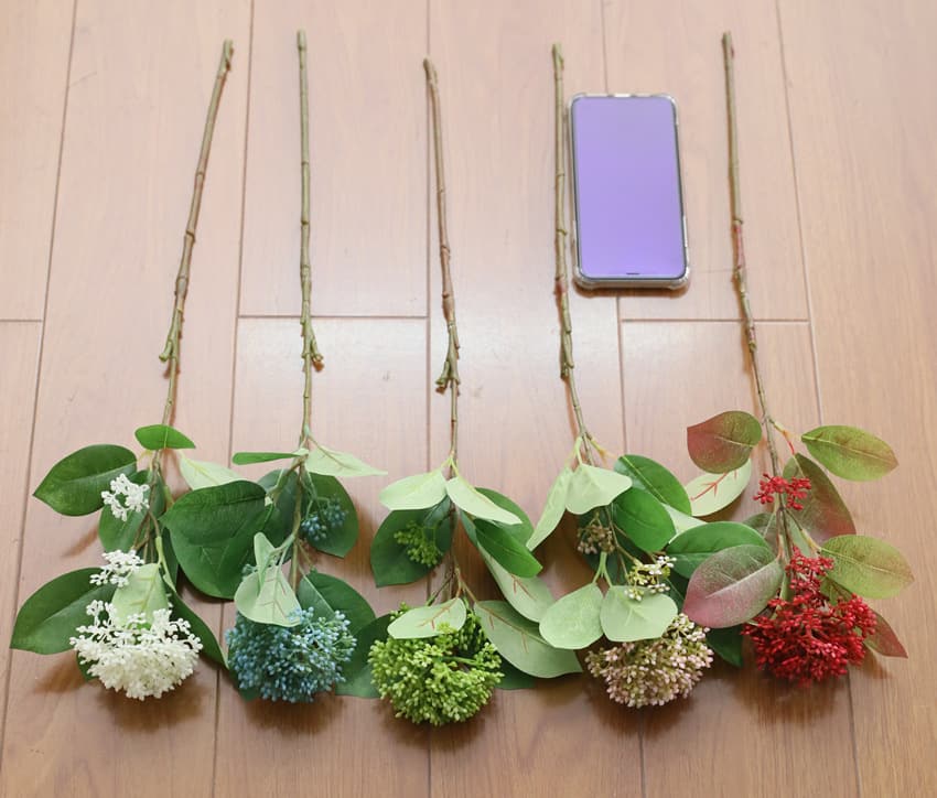 HA-29  51CM Artificial Sedum Green Berry Branch Plastic Succulent Stems Real Touch for Wedding Bouquet Decoration