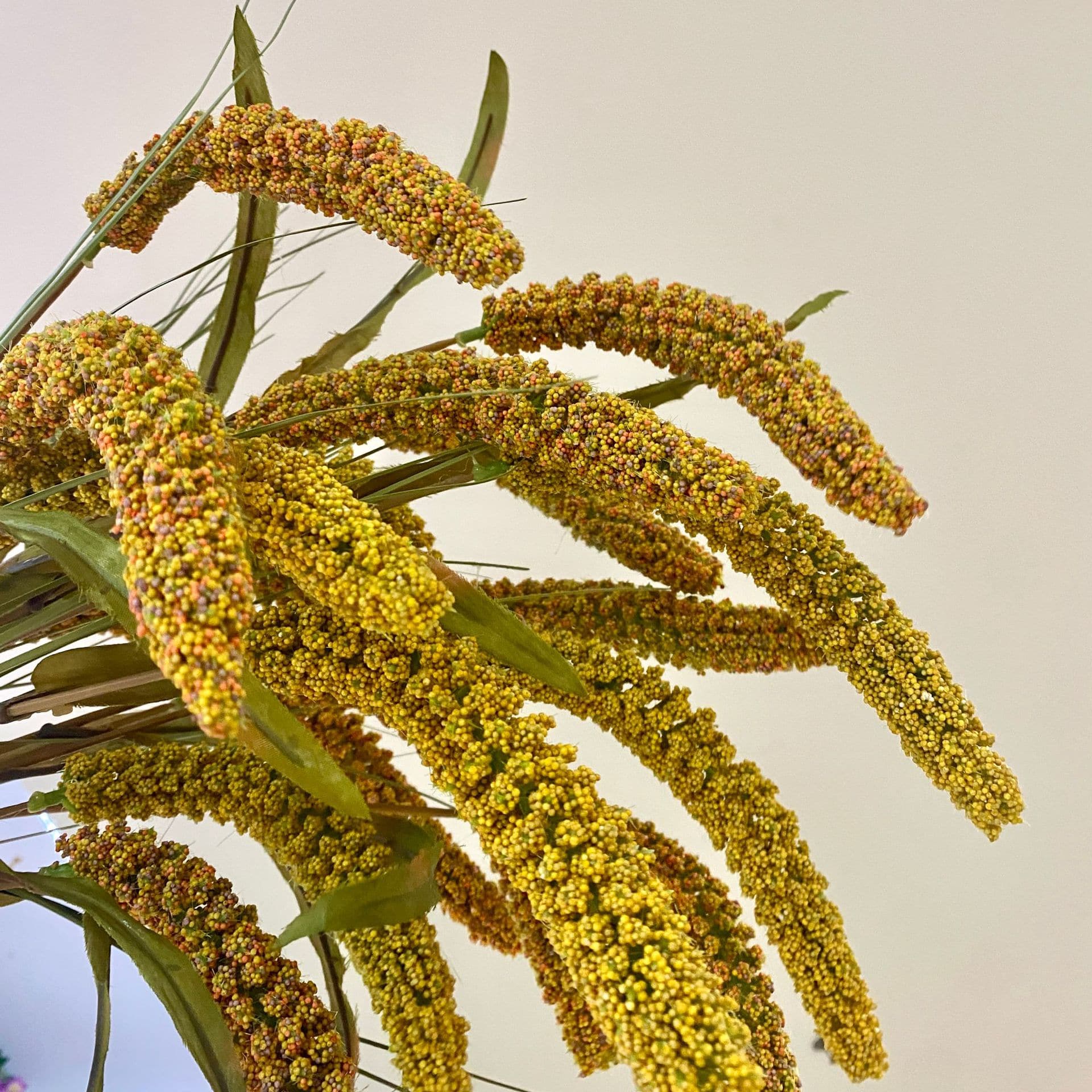 HA-48 93cm Artificial Flower Flocking Ears of Grain 