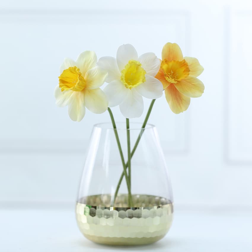 HA-32 Latex 38cm  High Quality Daffodils Artificial Flowers Narcissus Simulation Flowers for Family Weddings and Hotel Decoration