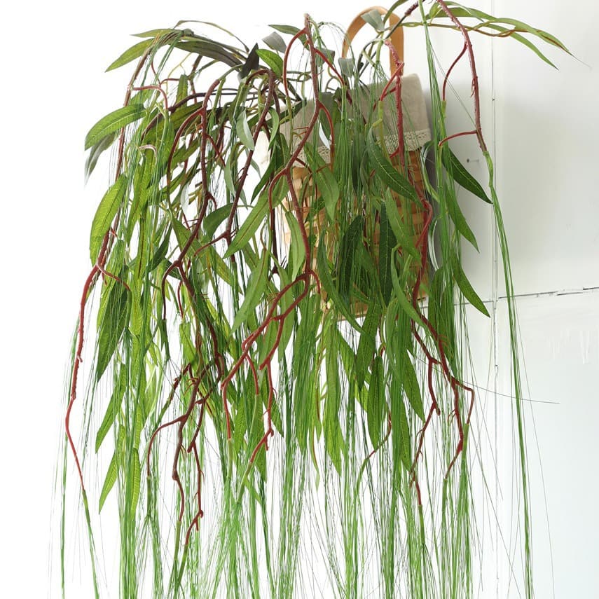 HA-25  Artificial Wall Hanging Grass Fern Greenery Soft Plastic Plants for Indoor Outdoor Wedding Party Hotel Decoration