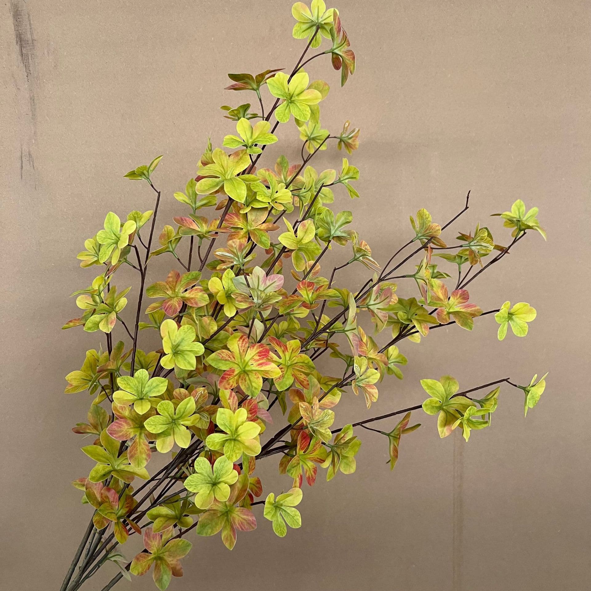 HA-58 107cm Seasonal Fall Artificial Flowers Orange Berry Branches, Orchid Bamboo with Fruits, Chinese Style Flower Christmas Ornaments