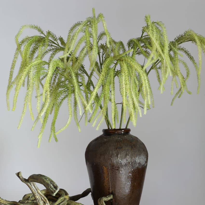 HA-26 112cm Artificial Catkin Amaranthus Green Plant Flower Hanging Wedding Home New Year's Outdoor Decor