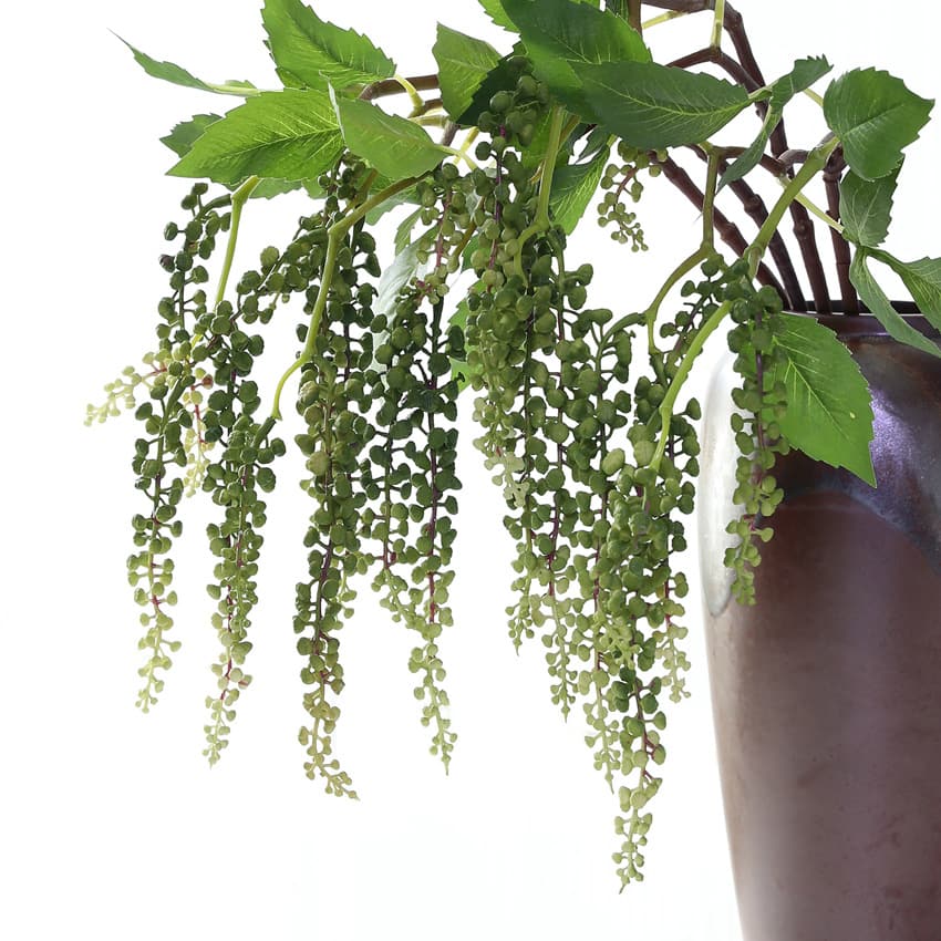 HA-28 80CM New Soft Hand Feeling American Pokeweed Real Touch Phytolacca Hanging Plants Artificial Plant Wedding Decor