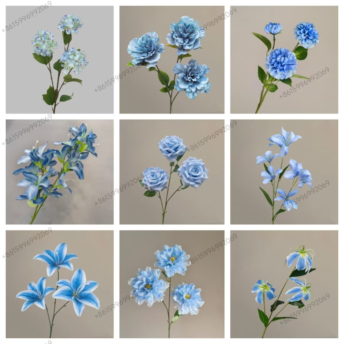 YMR-04  Blue series Artificial flower for decoration