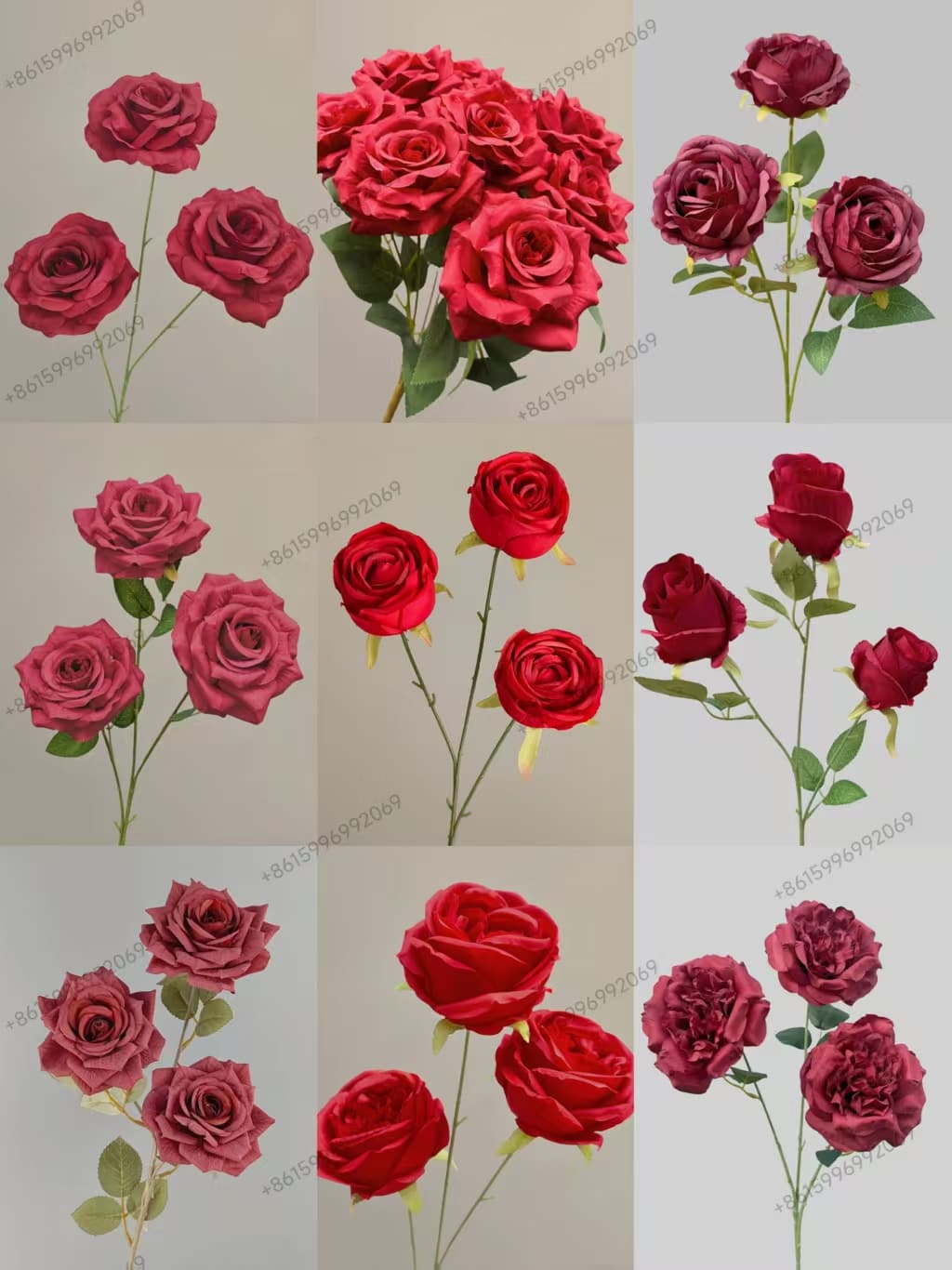 YMR-02  Red series Artificial flower for decoration